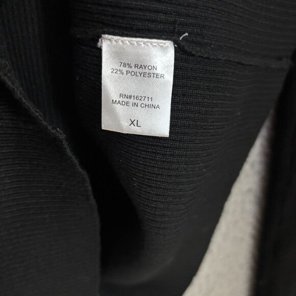 Hooked up by Iot  Juniors' Turtleneck Sweater faux pearl trims Black XL NWT's - Picture 7 of 8